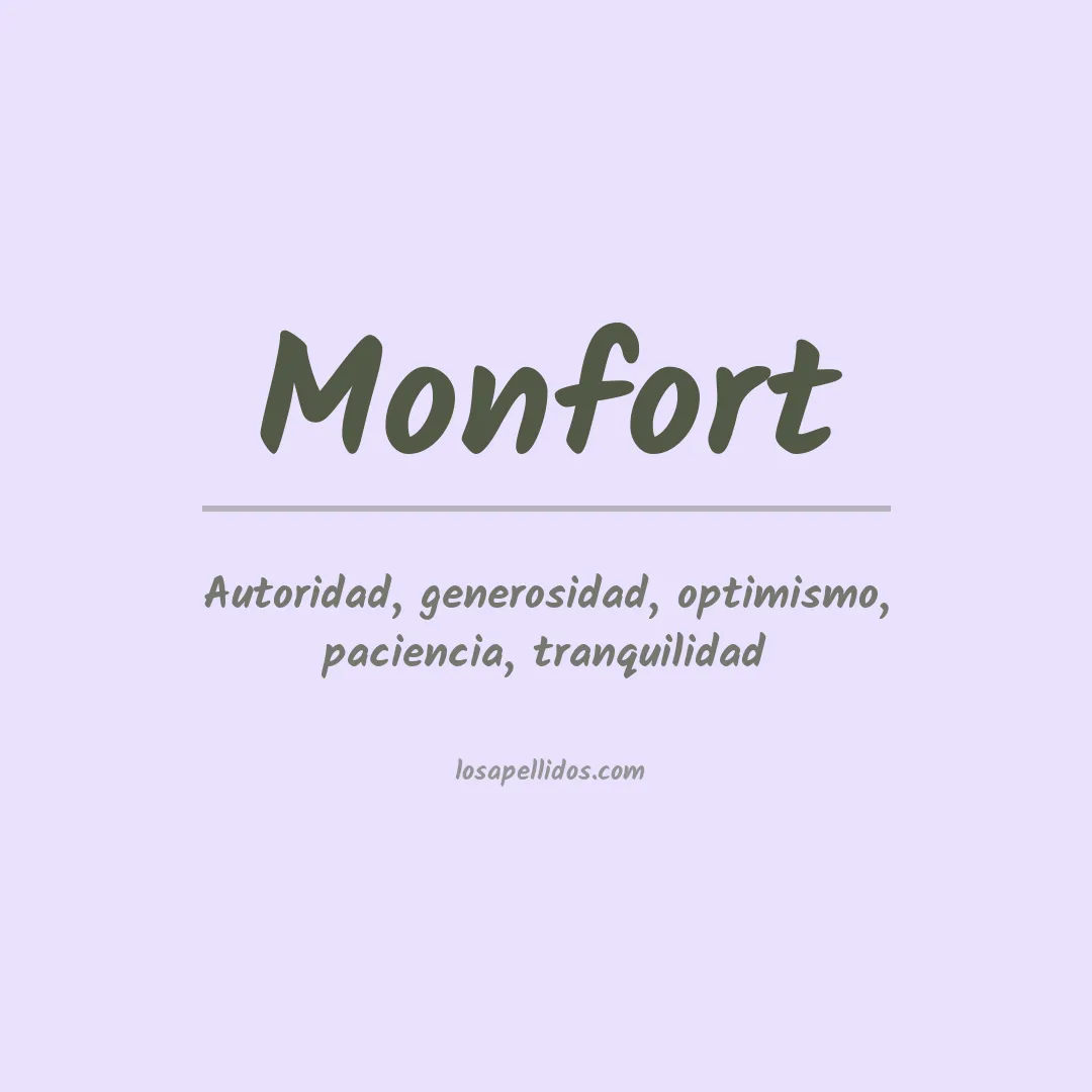 Apellido Monfort