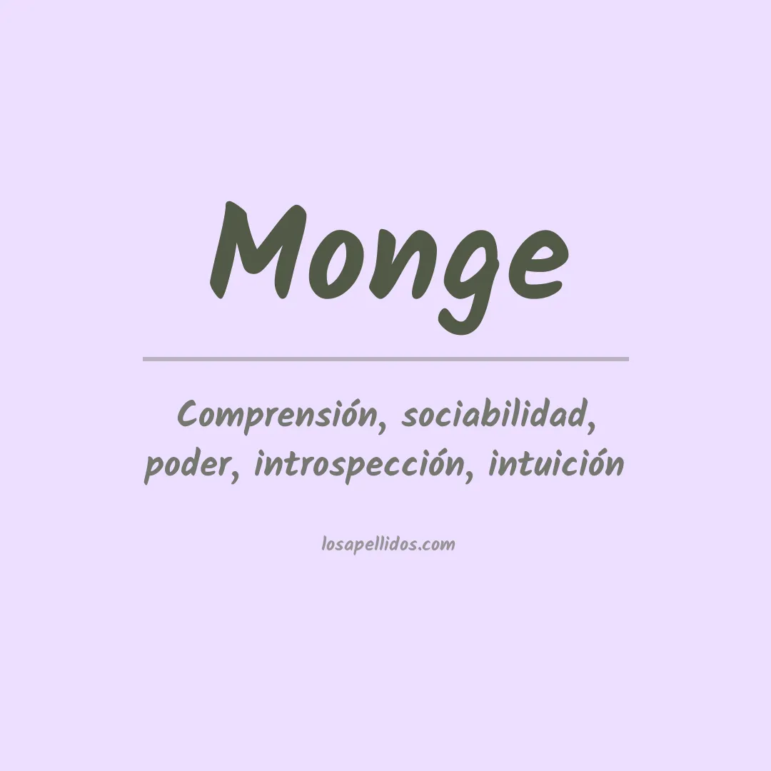 Apellido Monge