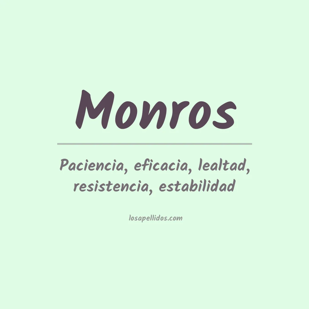 Apellido Monros