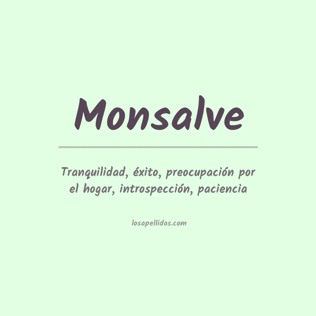Apellido Monsalve