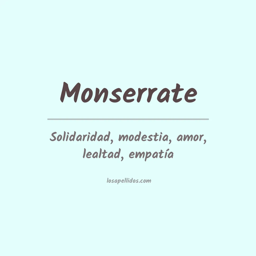 Apellido Monserrate