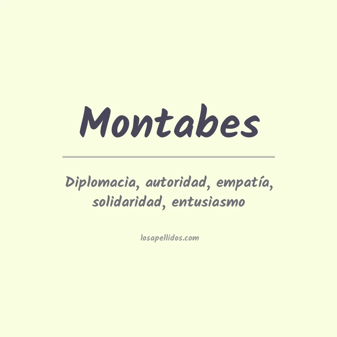 Apellido Montabes