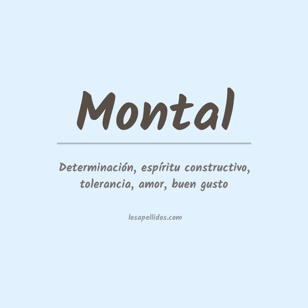 Significado del Apellido Montal