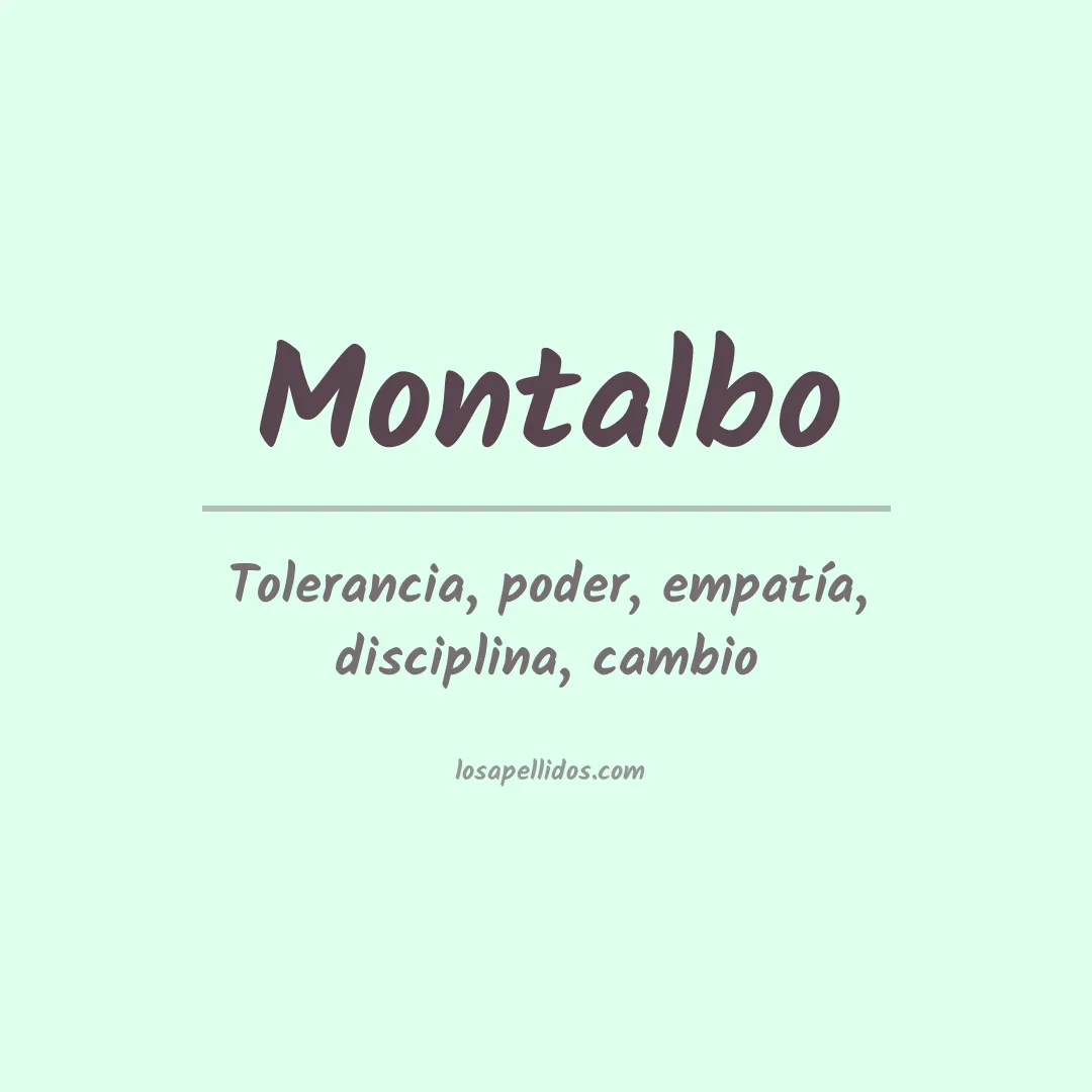 Apellido Montalbo