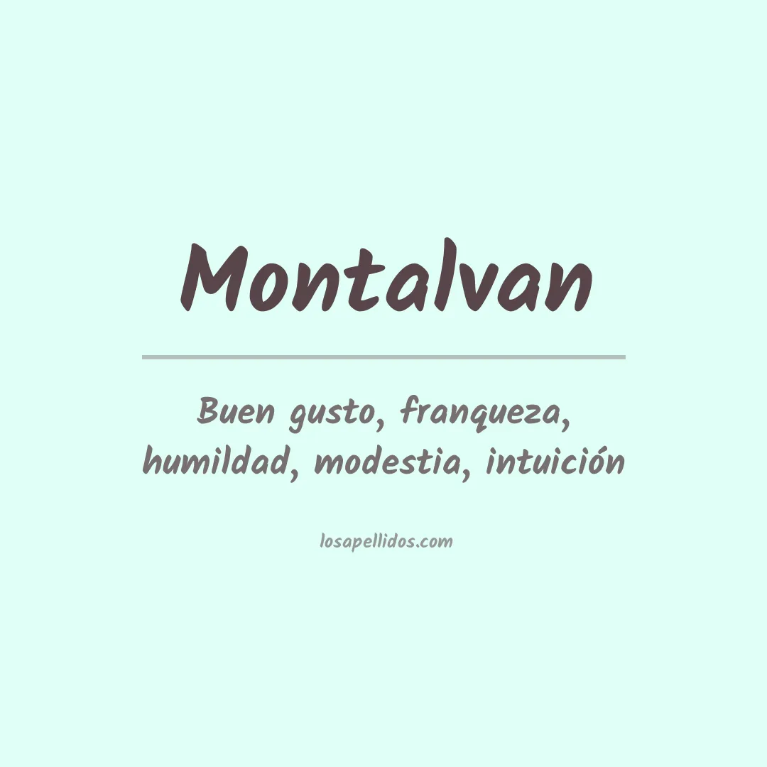 Apellido Montalván