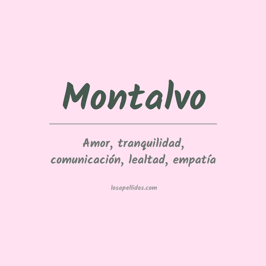 Apellido Montalvo