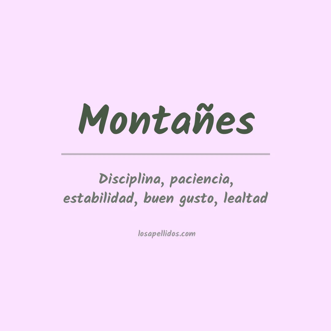 Apellido Montañes