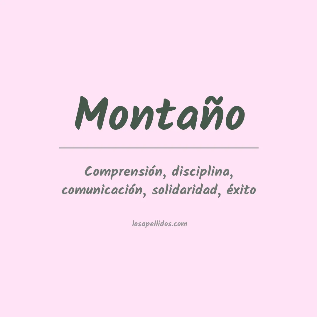 Apellido Montaño