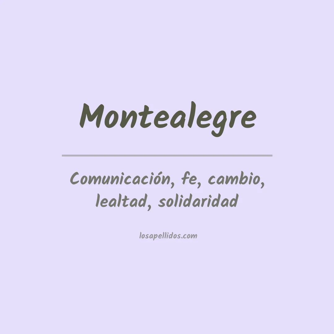 Apellido Montealegre
