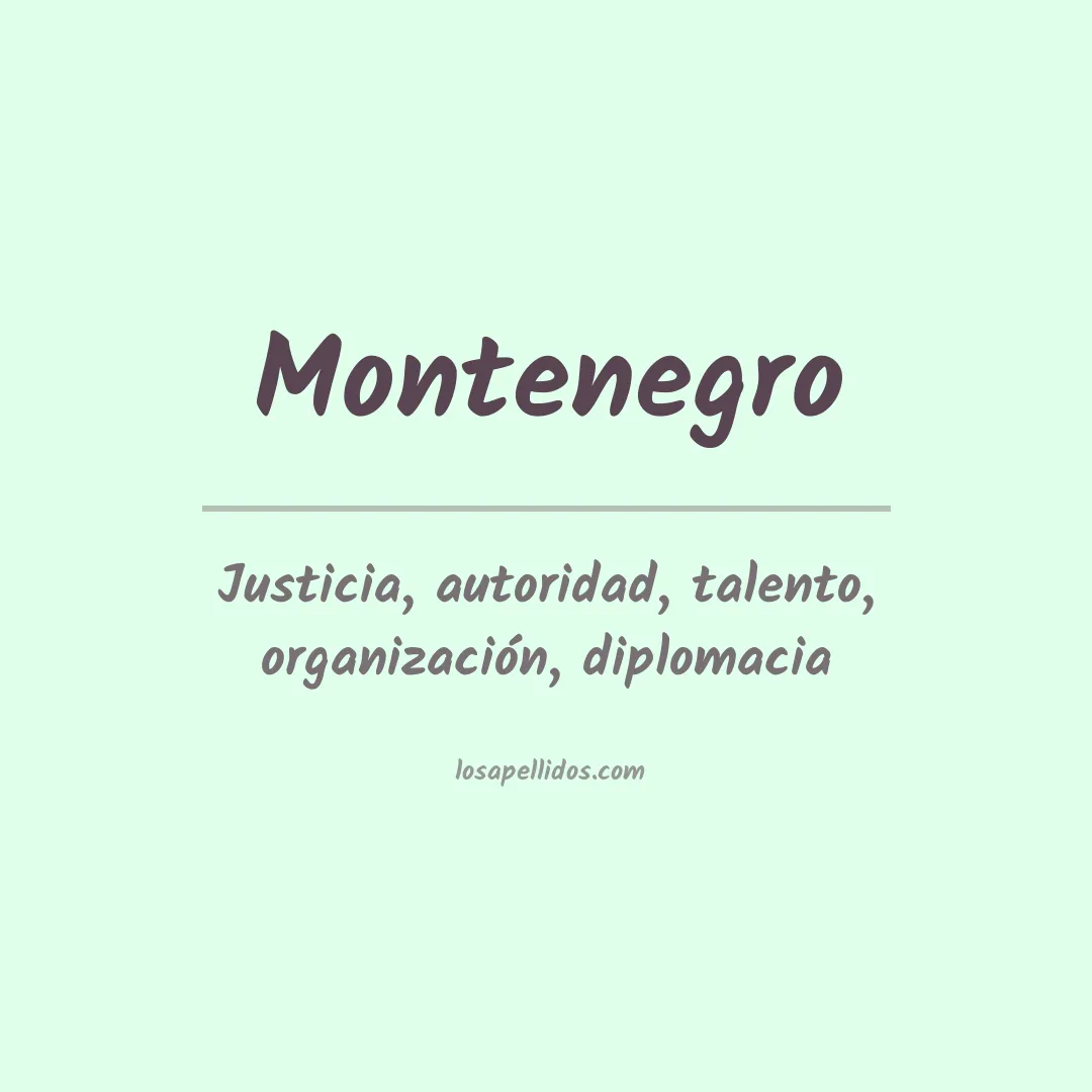 Apellido Montenegro