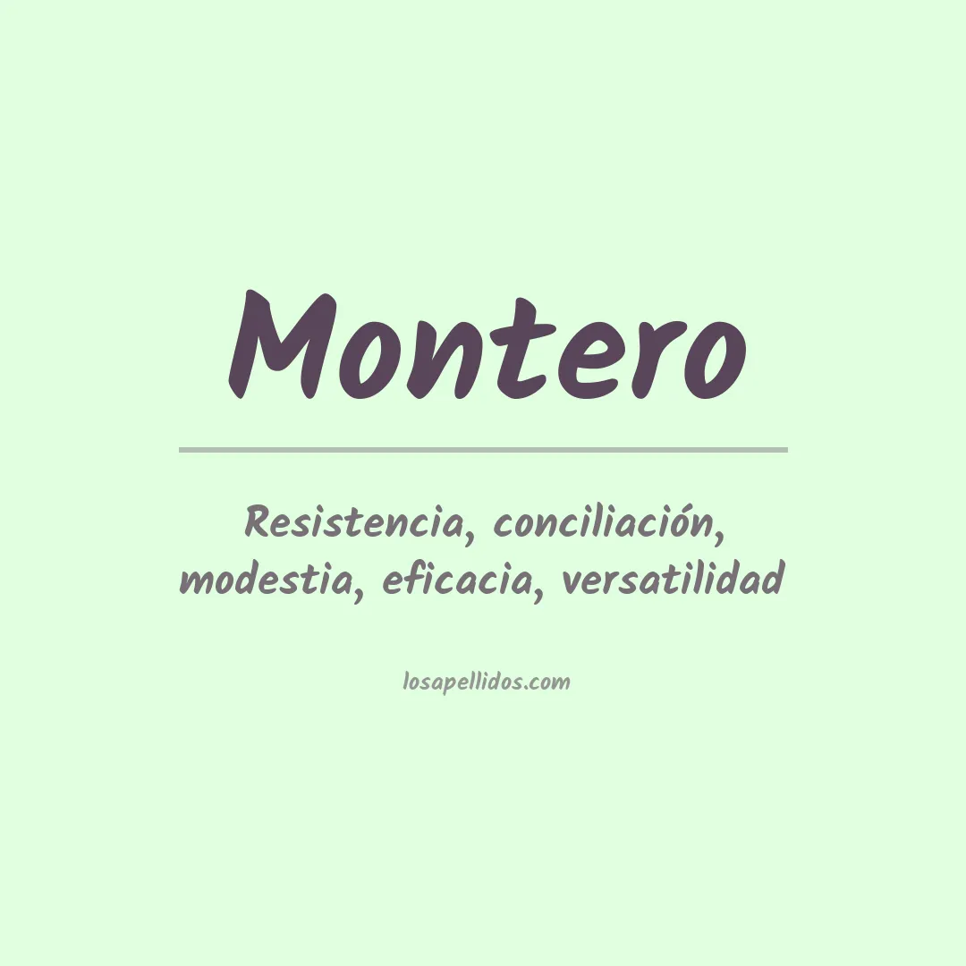 Apellido Montero