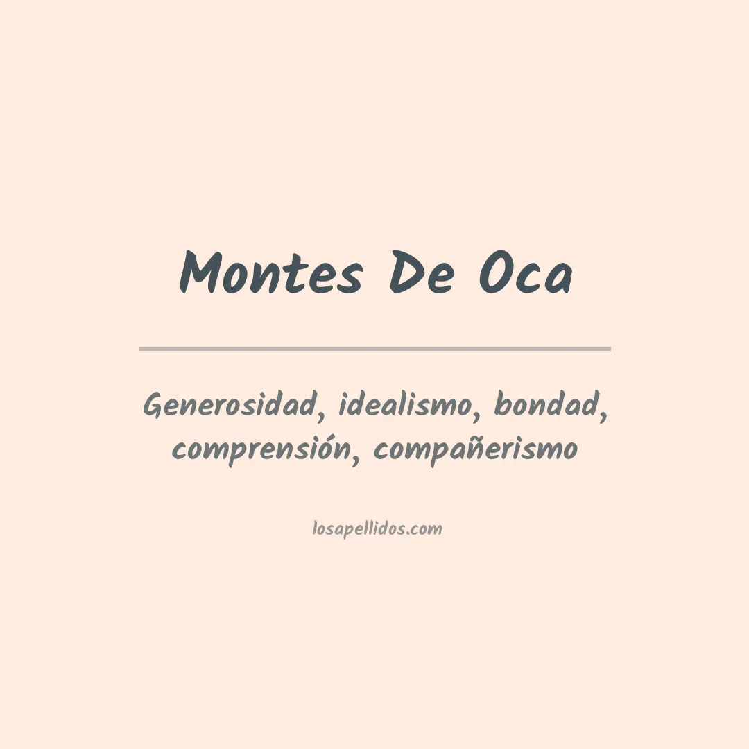 Significado del Apellido Montes de oca