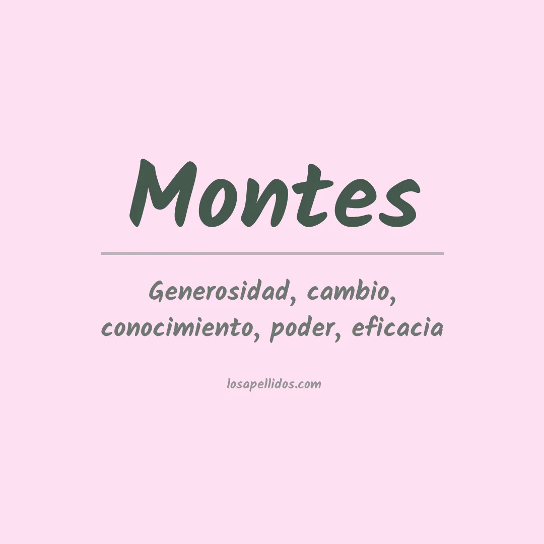 Apellido Montes
