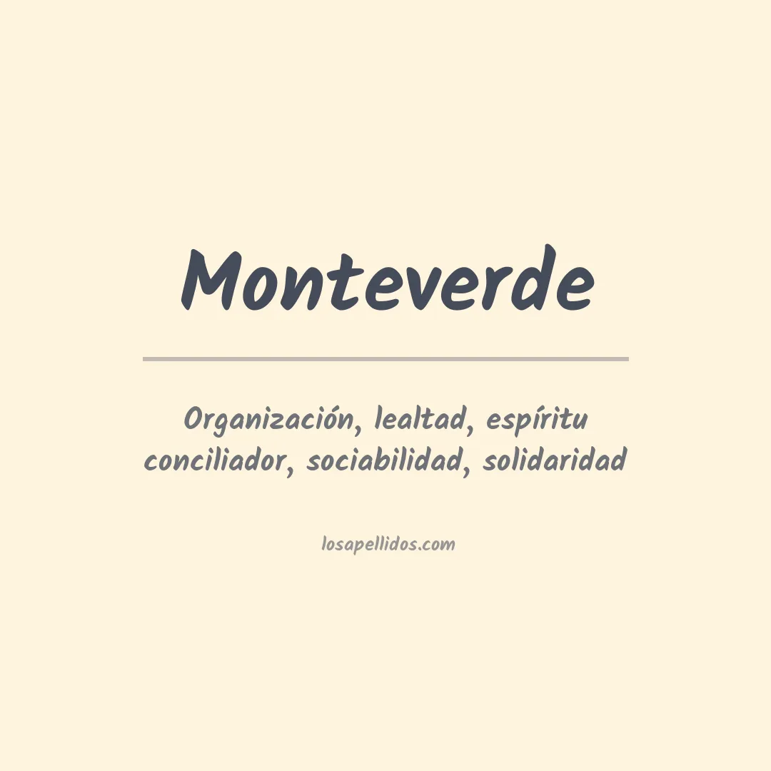 Apellido Monteverde