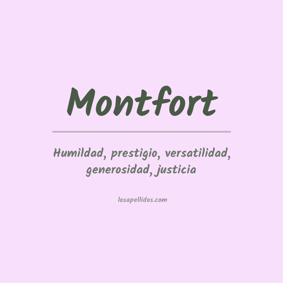 Apellido Montfort