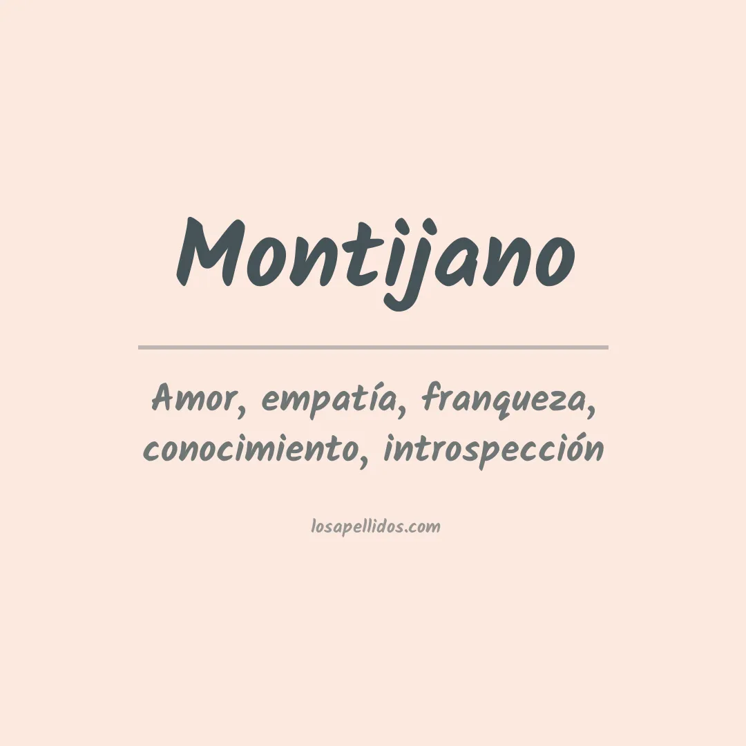 Apellido Montijano