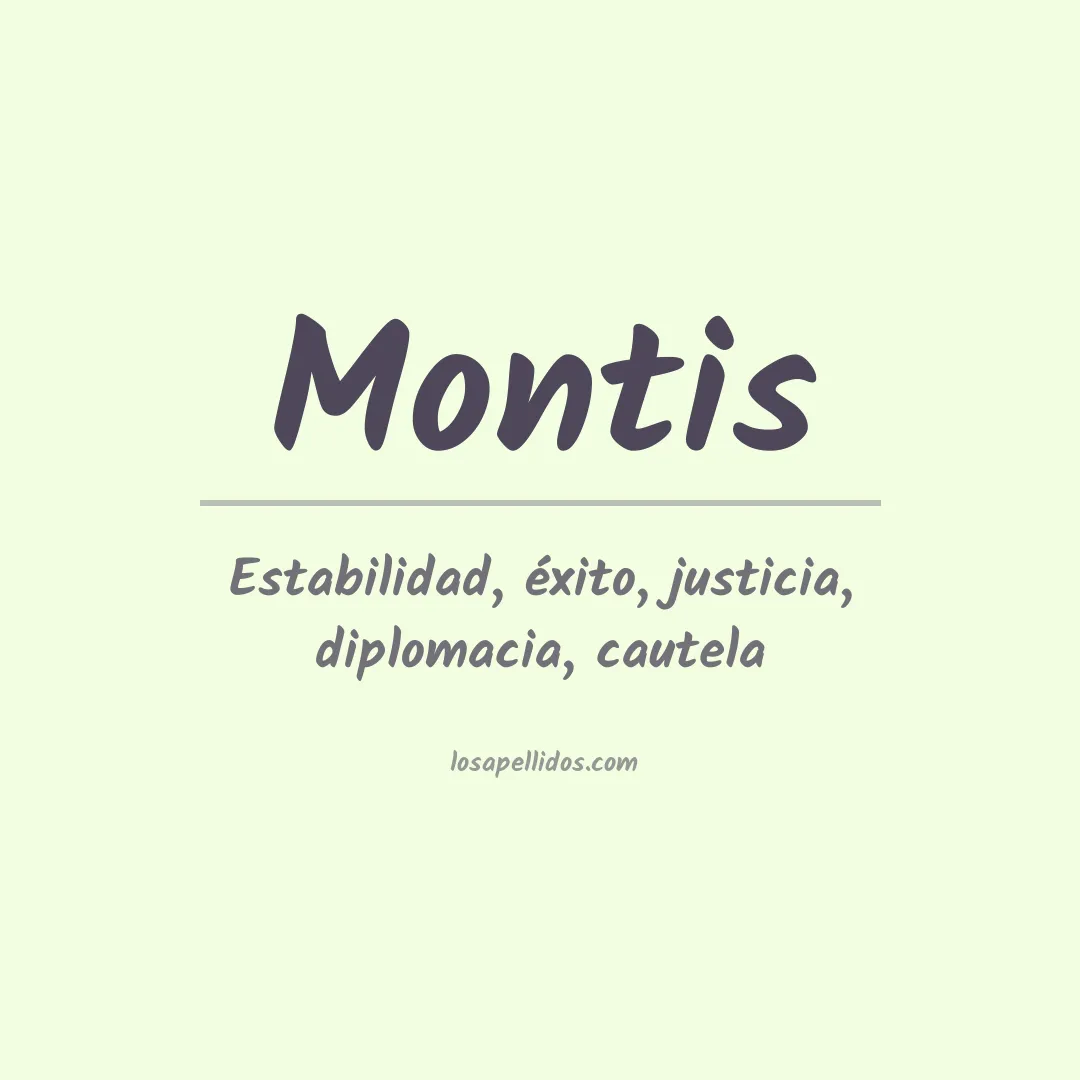 Apellido Montis
