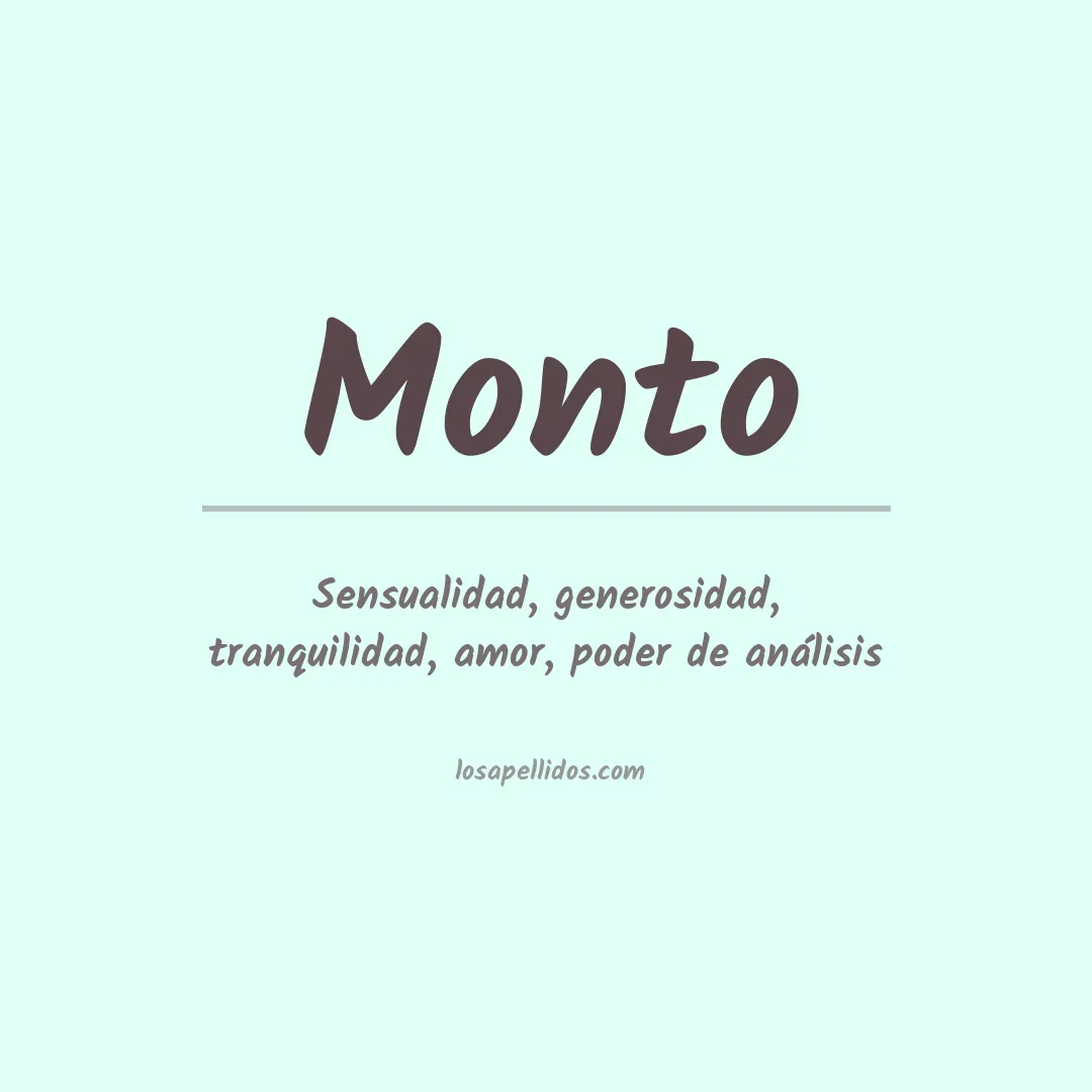 Apellido Monto