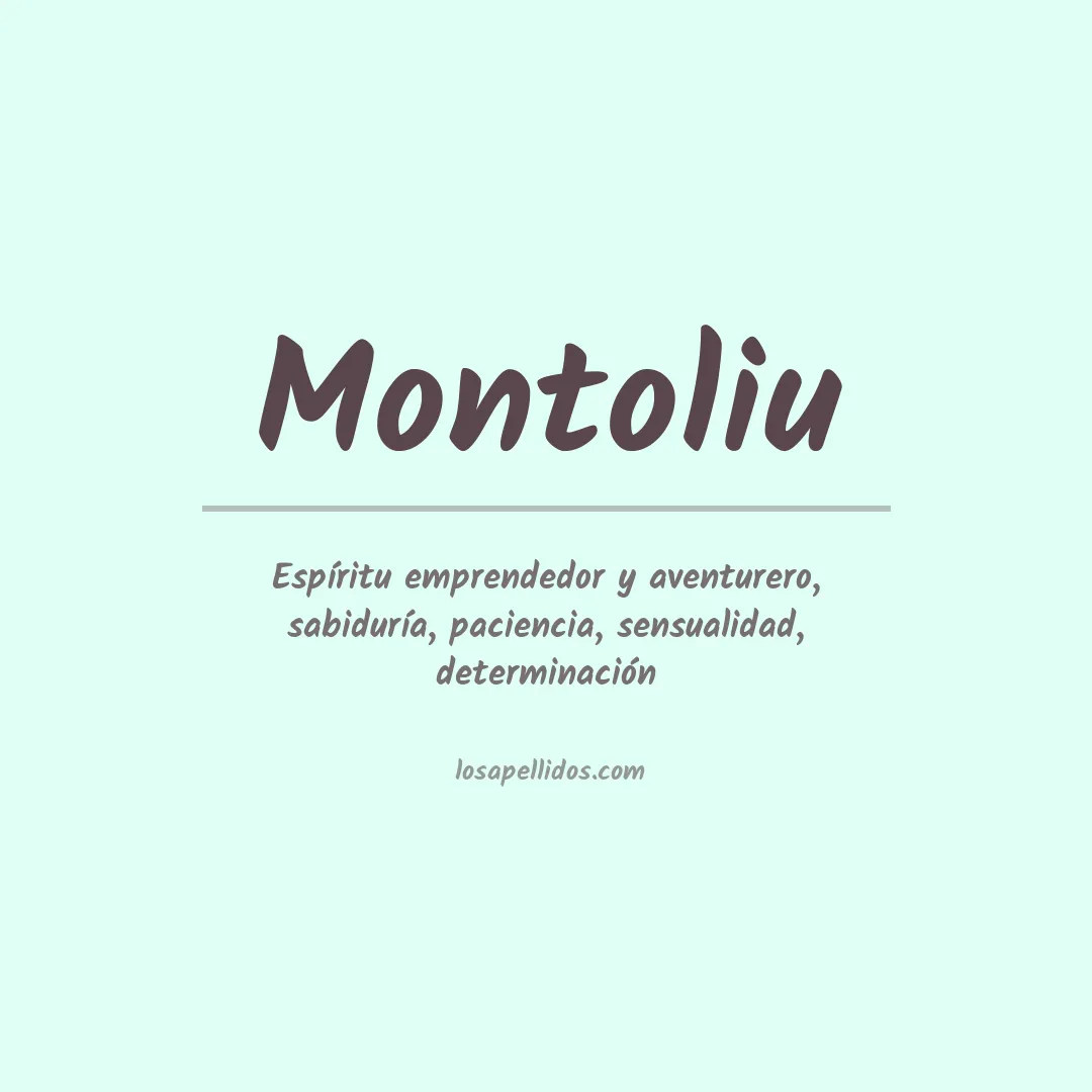 Apellido Montoliu