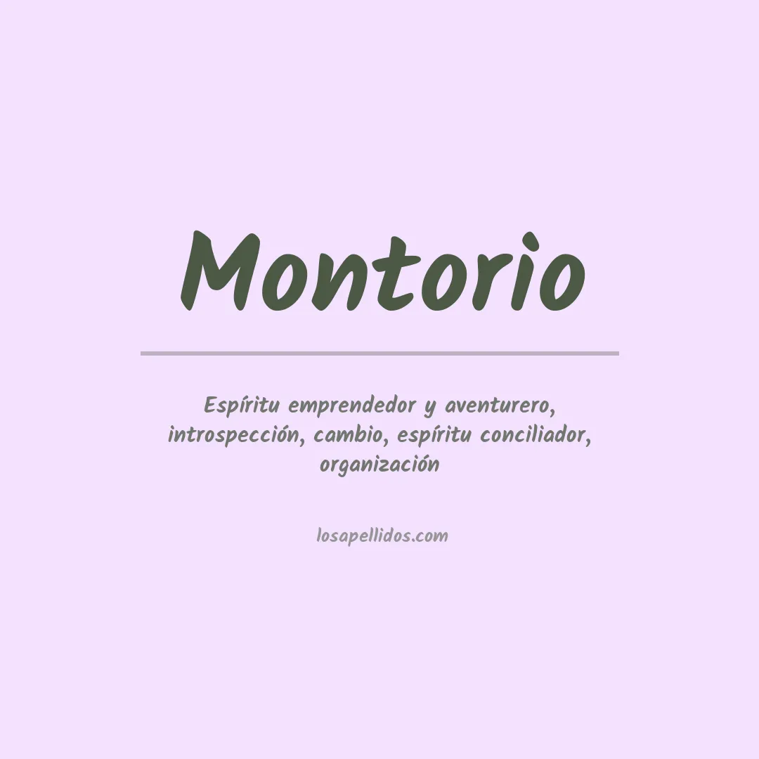 Apellido Montorio