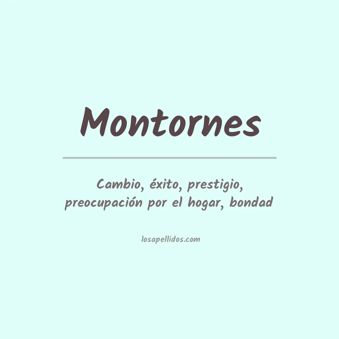 Significado del Apellido Montornes