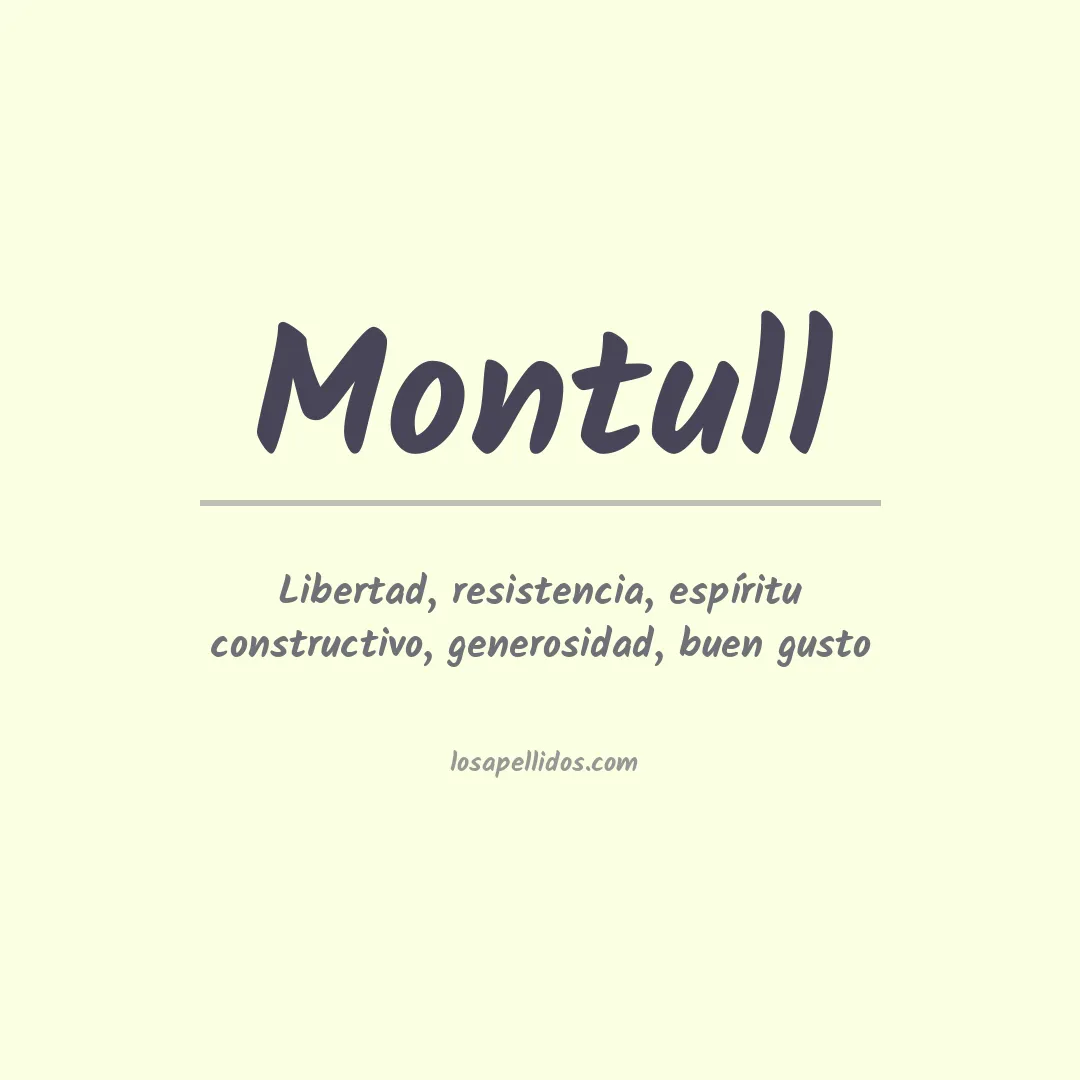 Apellido Montull