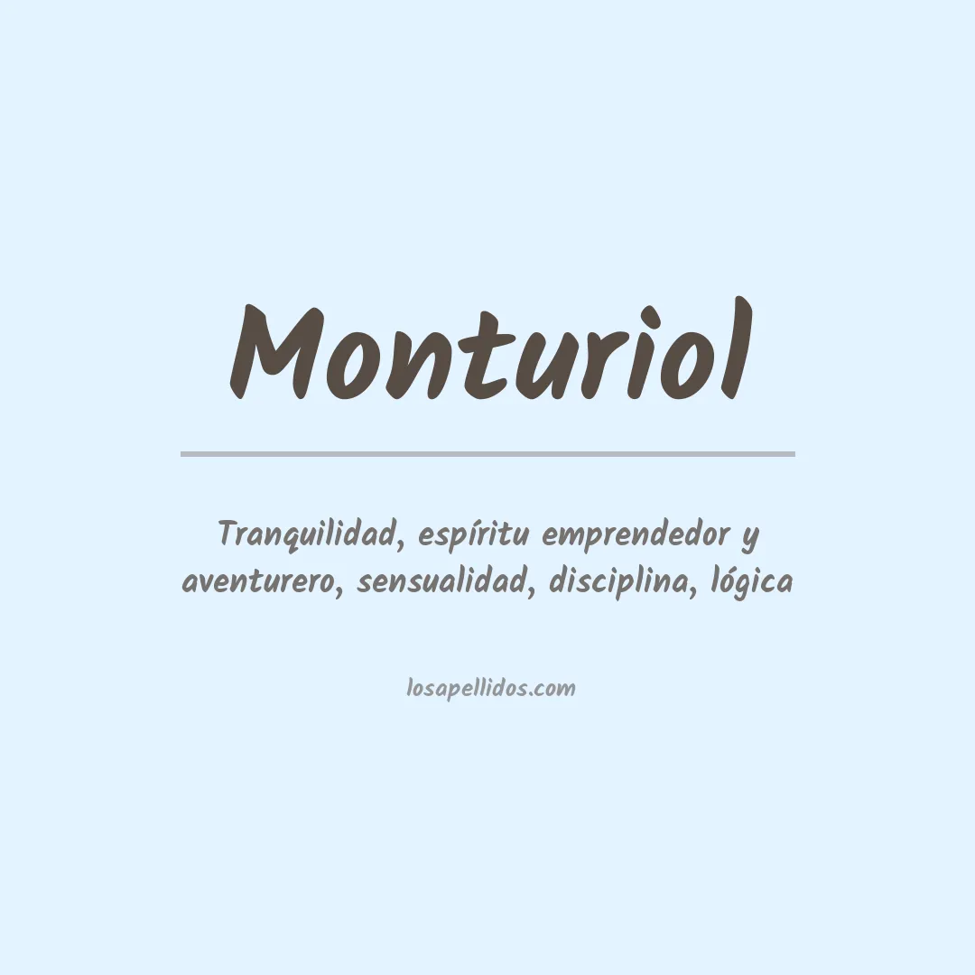 Apellido Monturiol