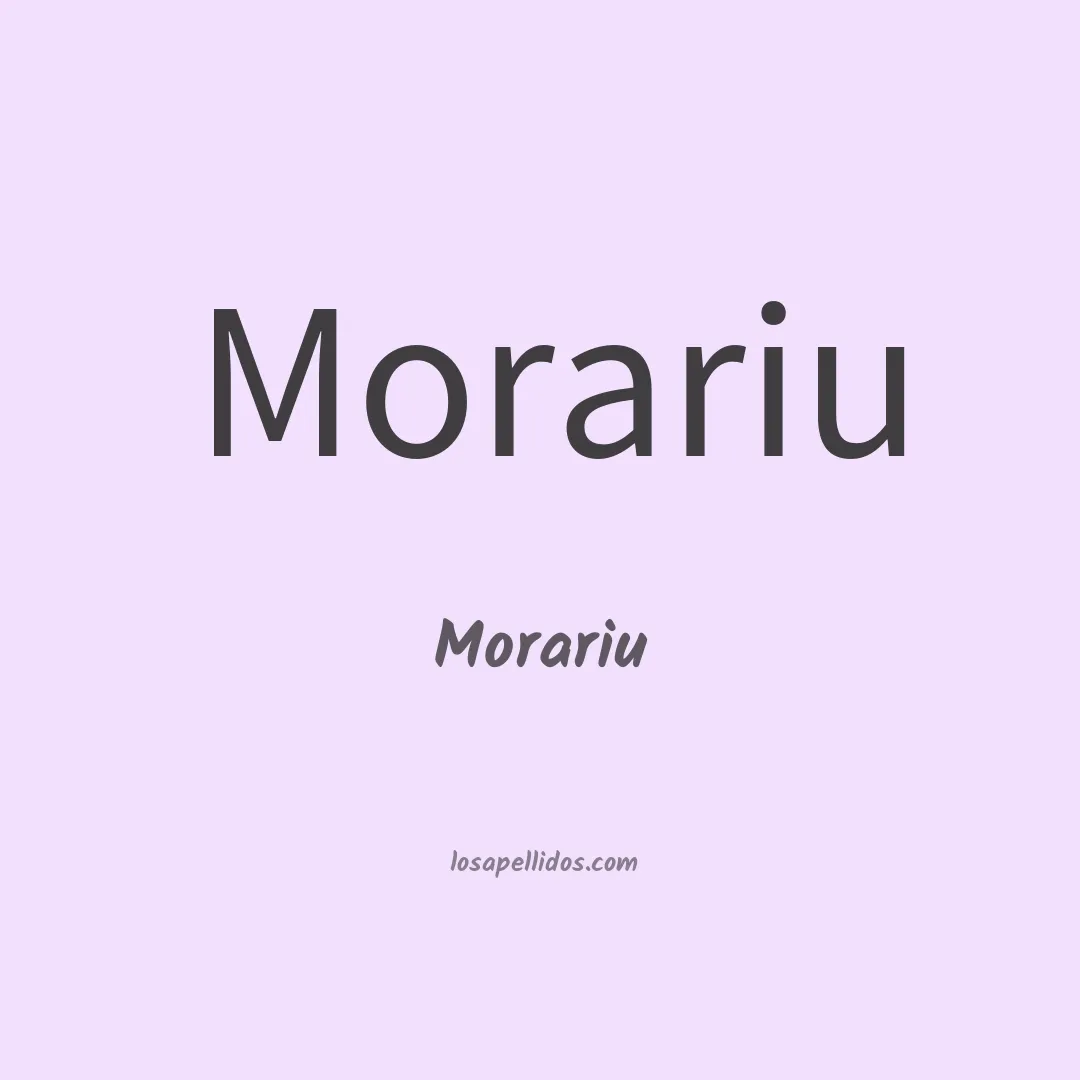 Morariu en chino