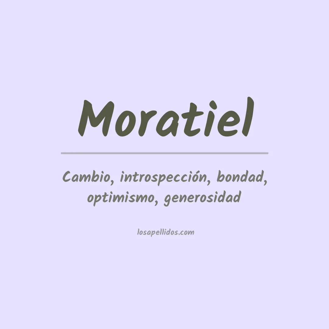Significado del Apellido Moratiel