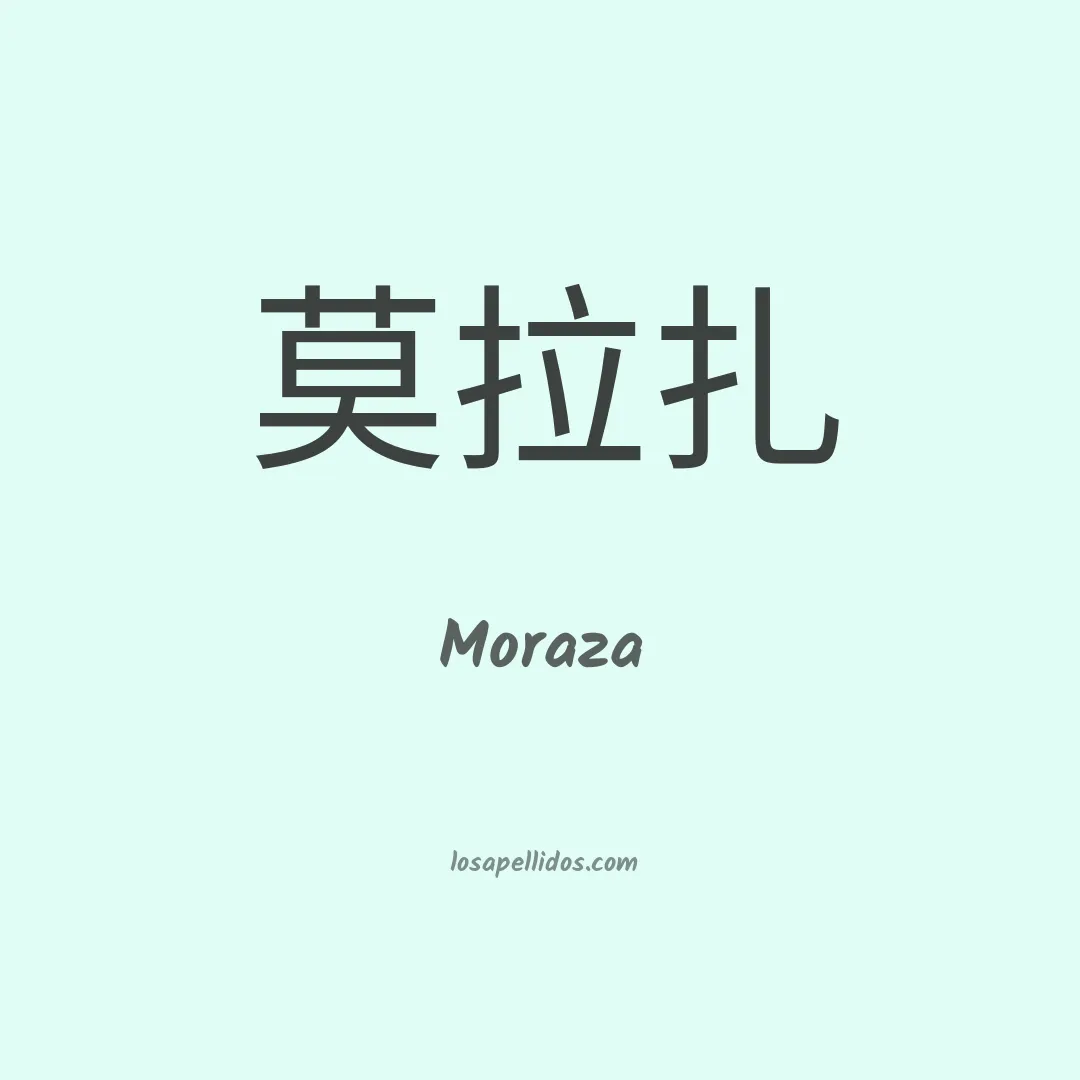 Moraza en chino