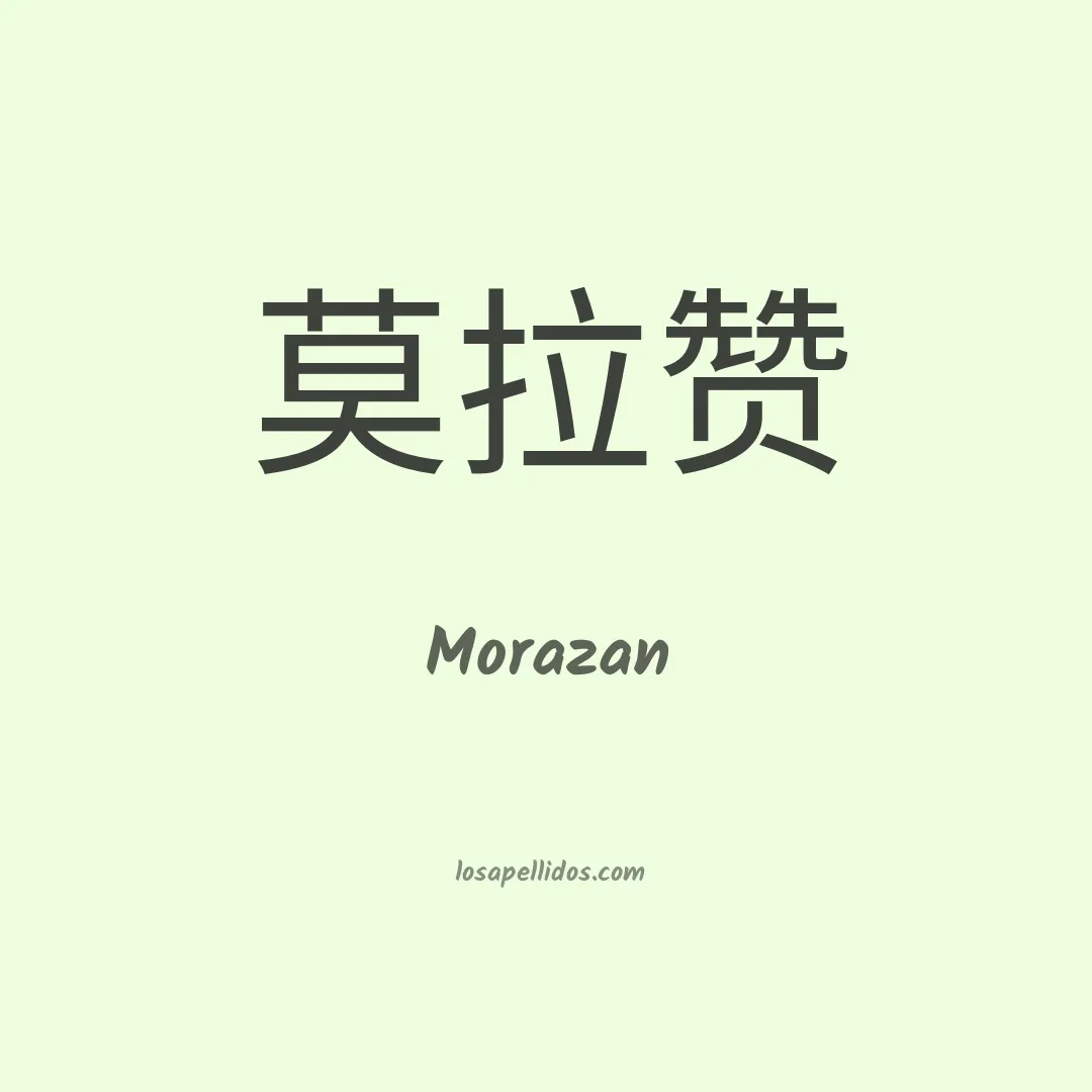 Morazán en chino