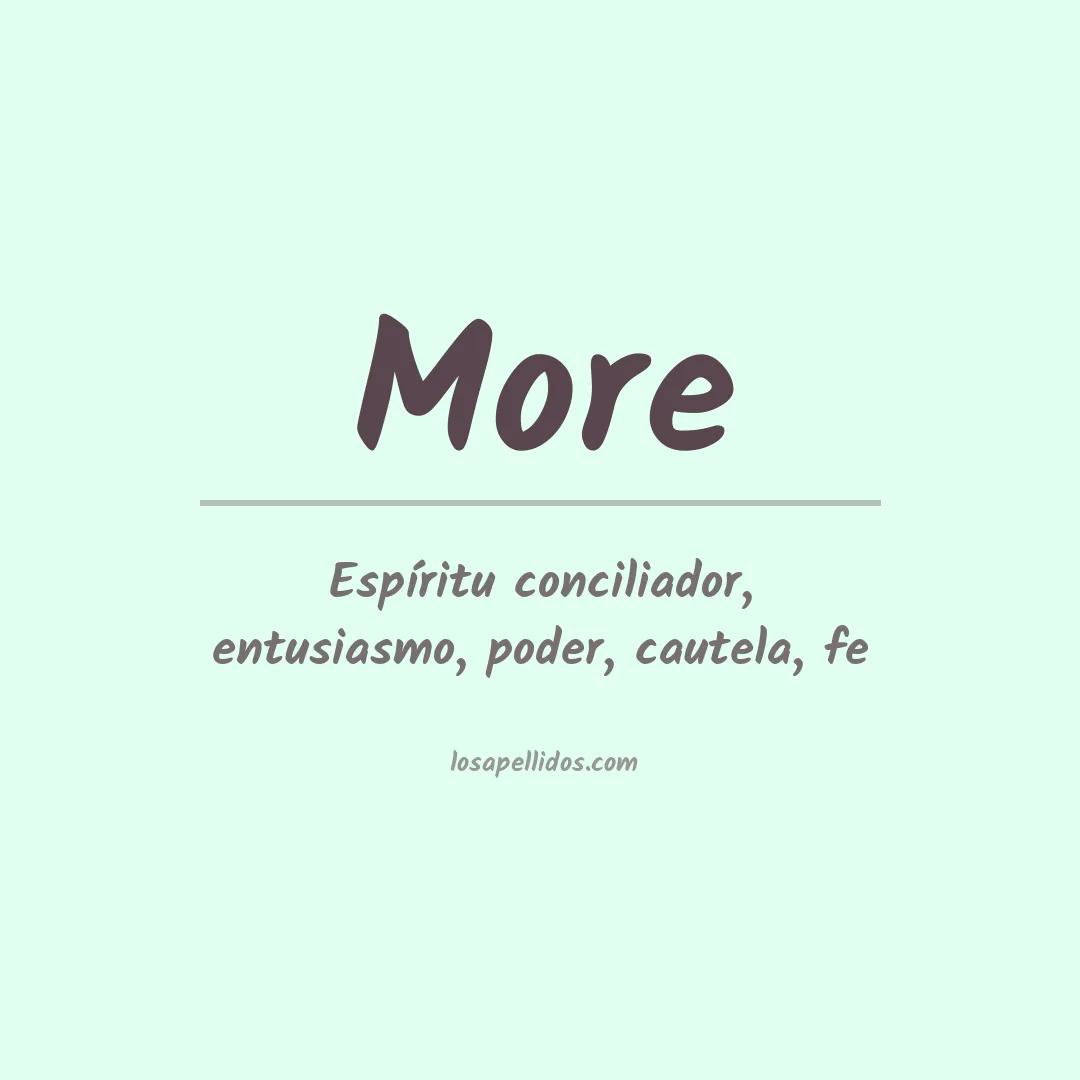 Apellido More