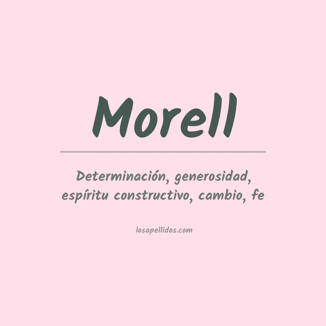 Apellido Morell