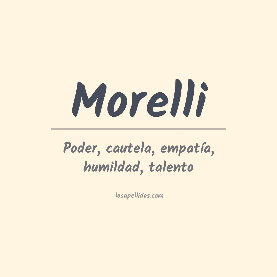 Apellido Morelli