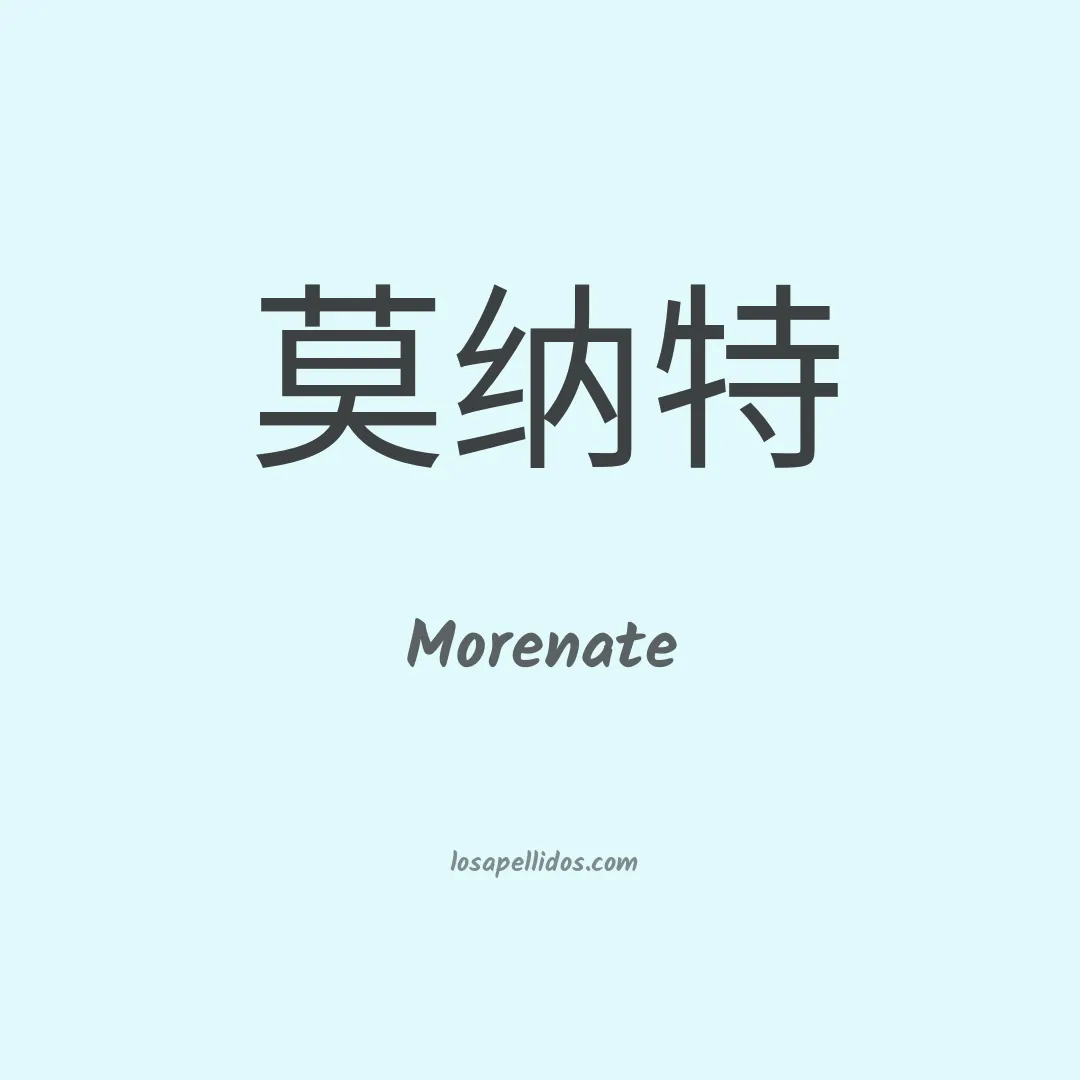 Morenate en chino