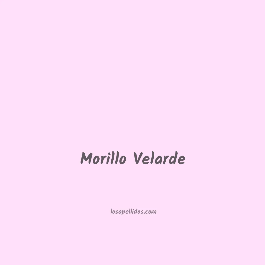 Morillo velarde en chino