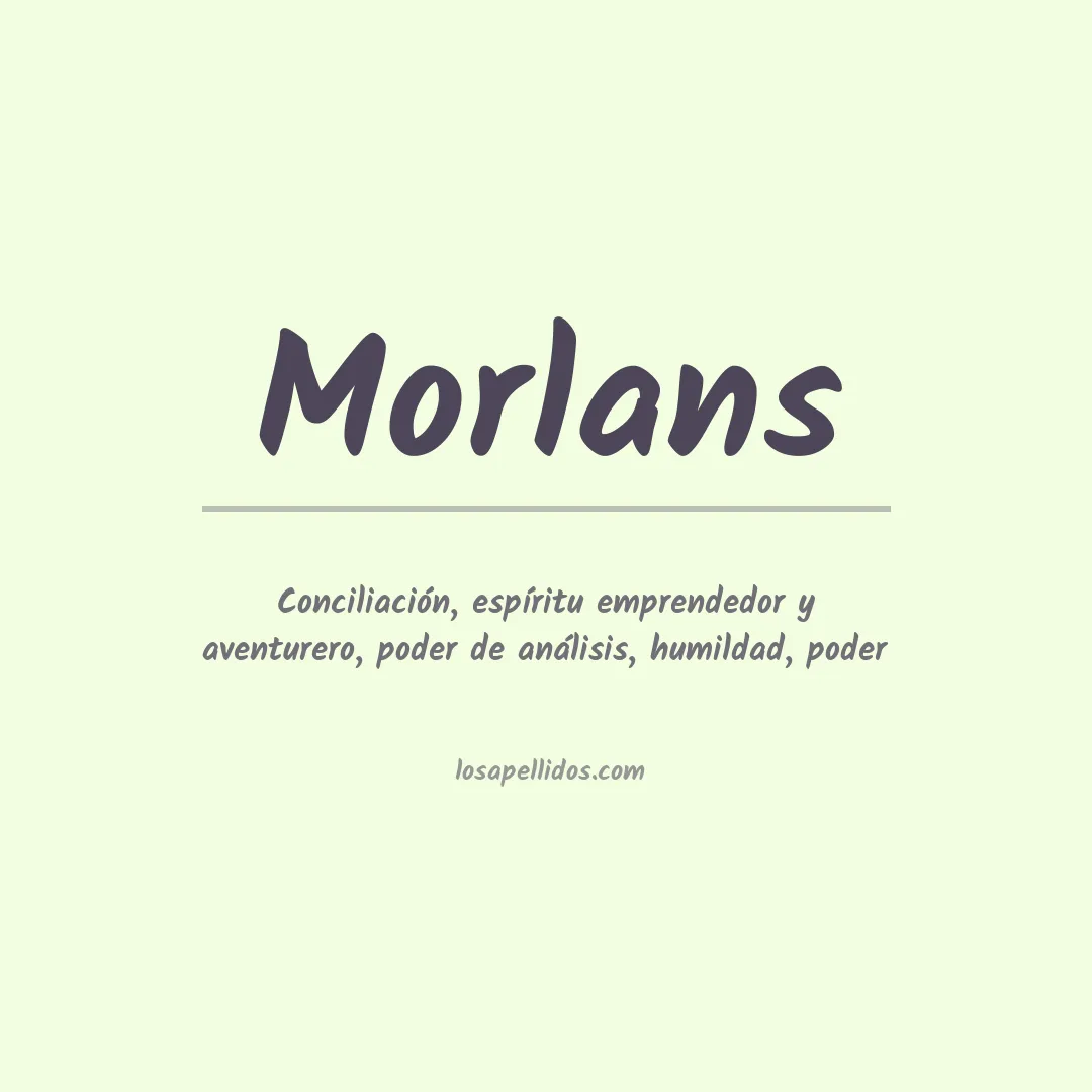Apellido Morlans