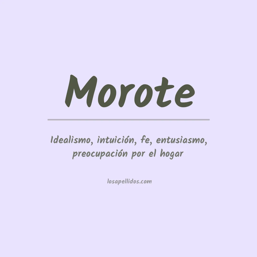 Apellido Morote
