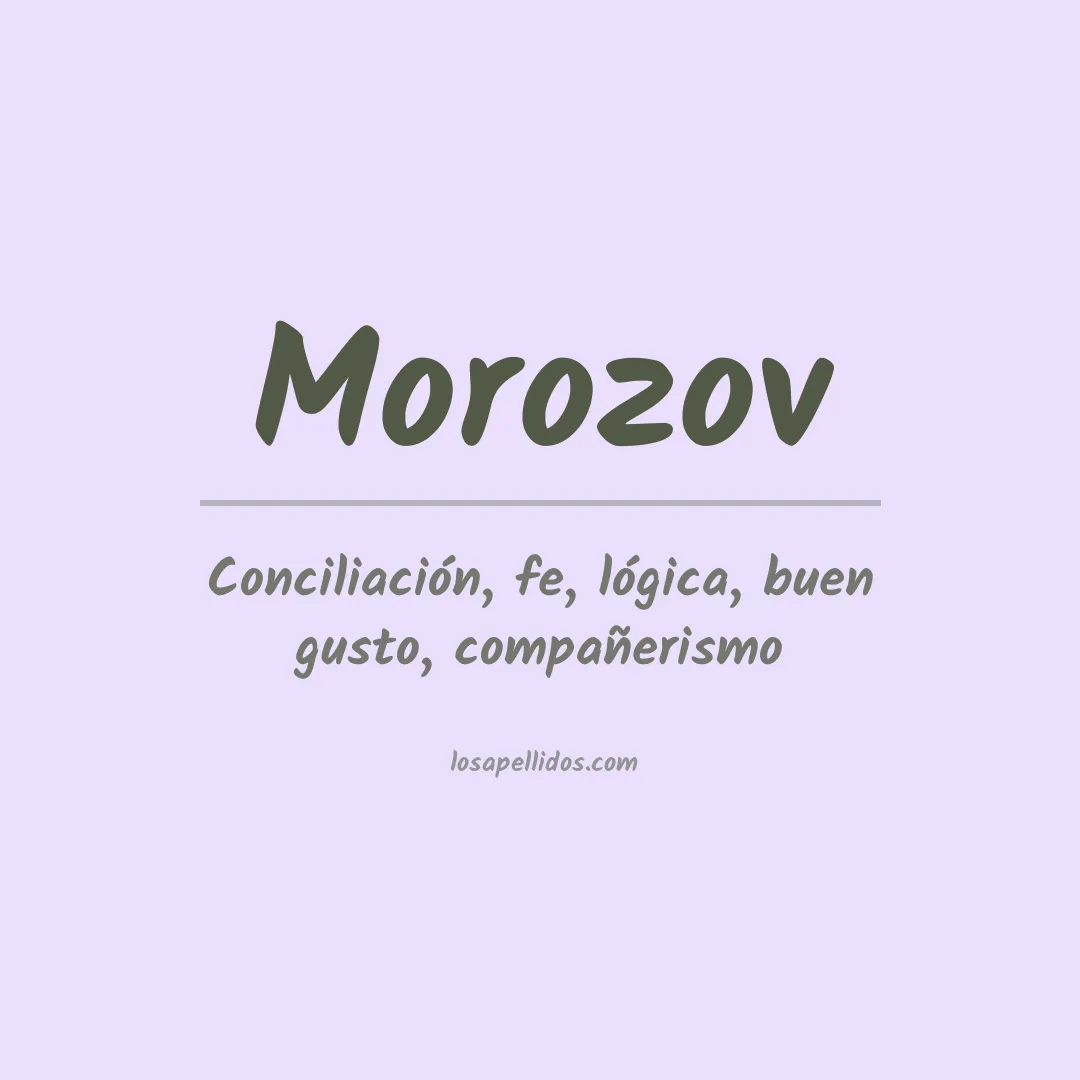 Apellido Morozov