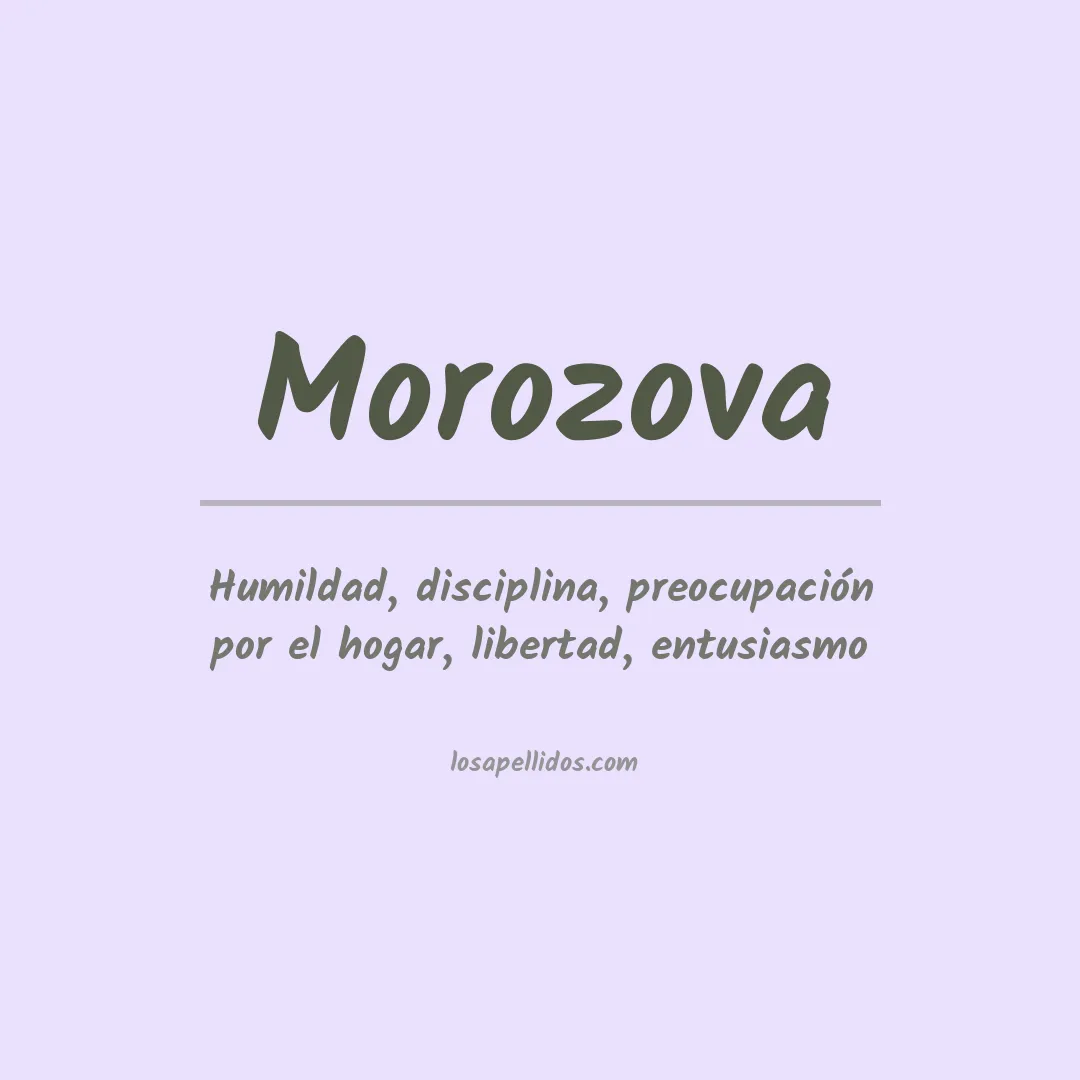 Apellido Morozova