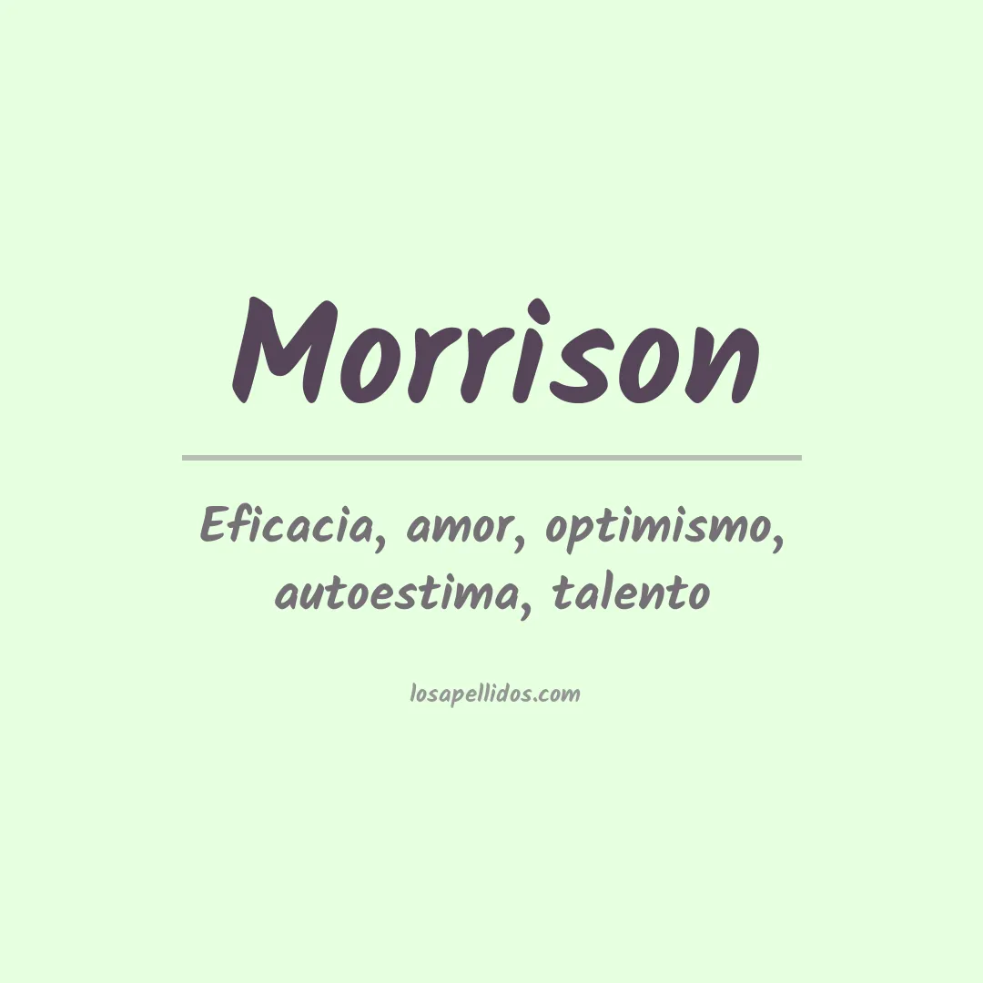 Apellido Morrison