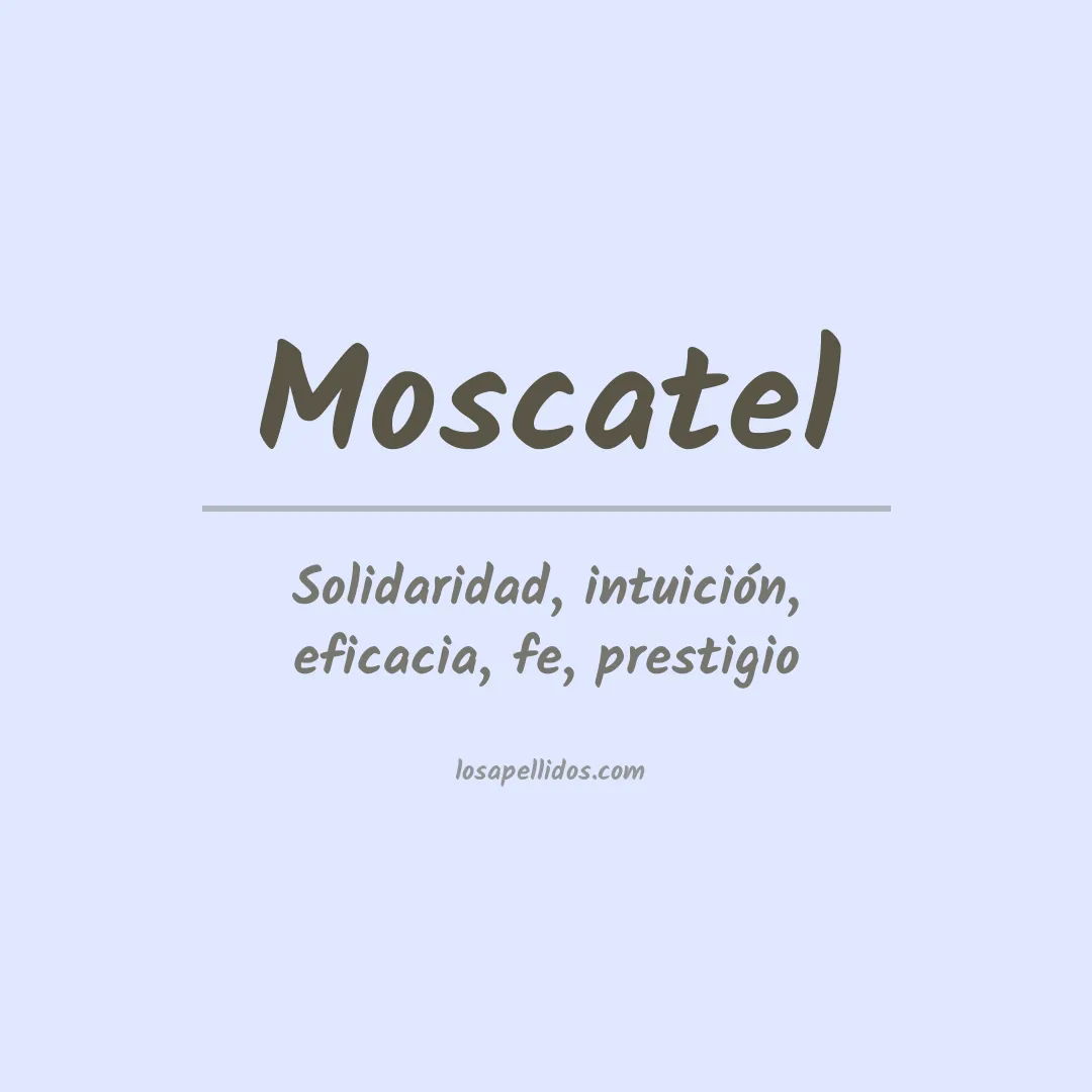 Apellido Moscatel
