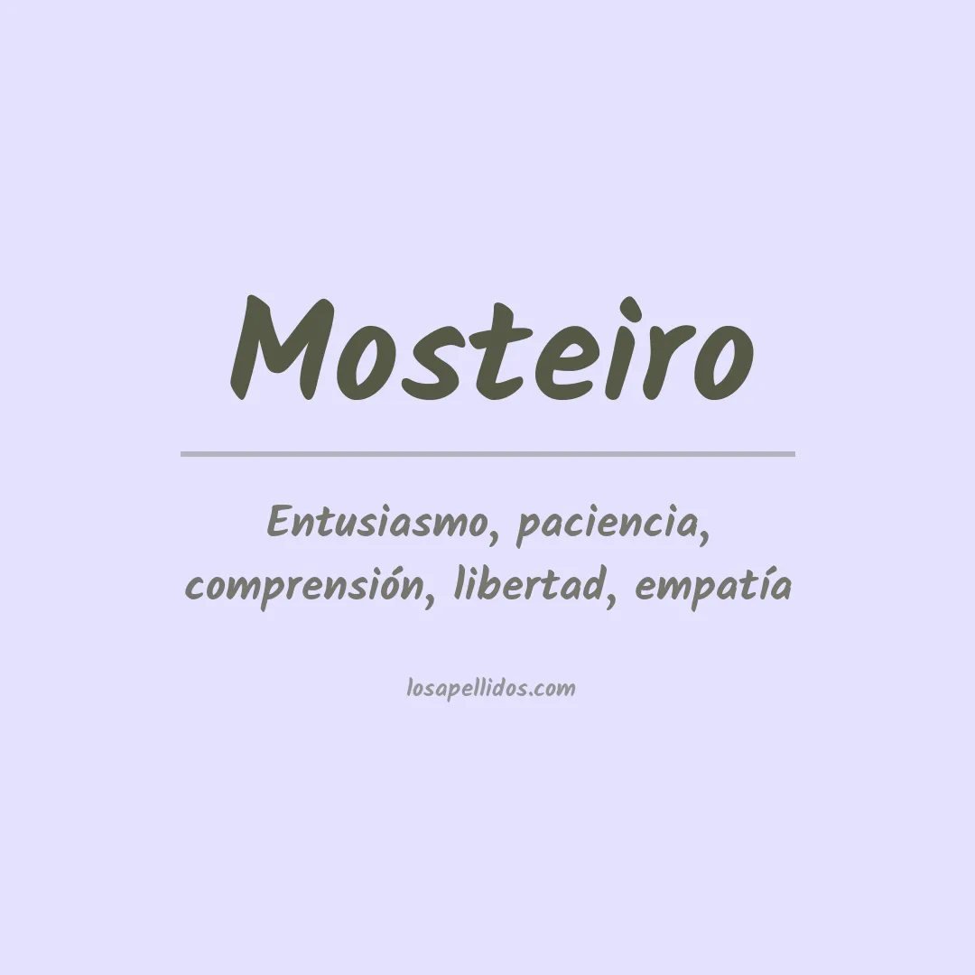 Apellido Mosteiro