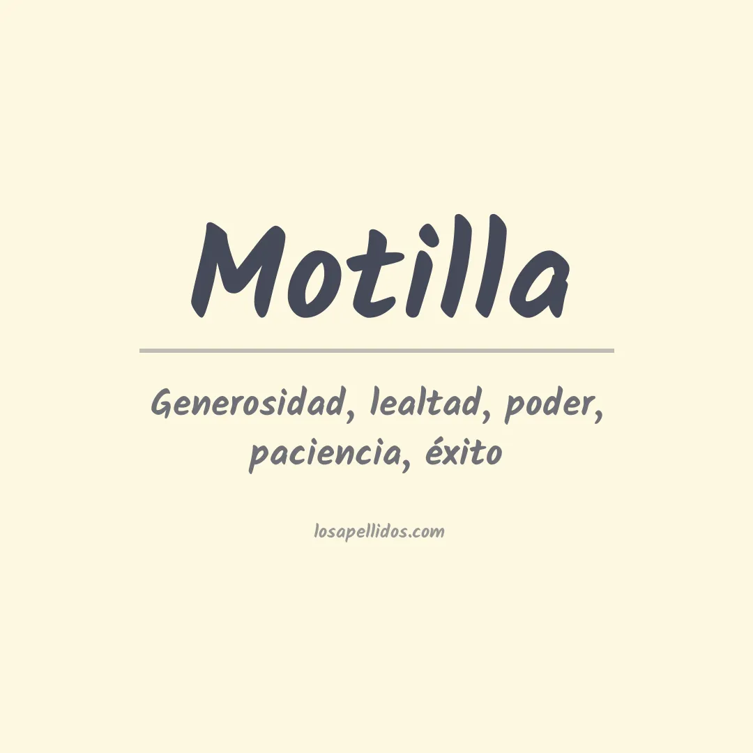 Significado del Apellido Motilla