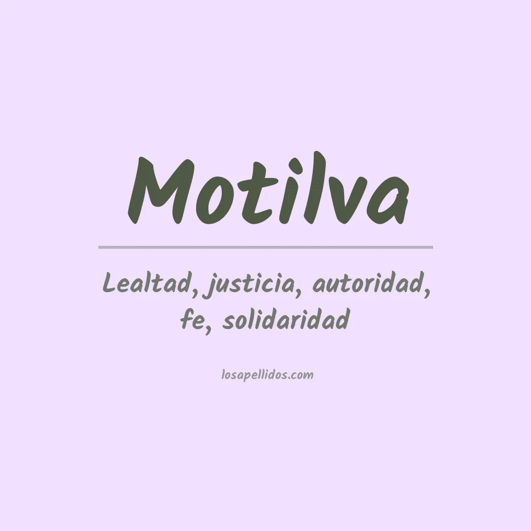 Significado del Apellido Motilva