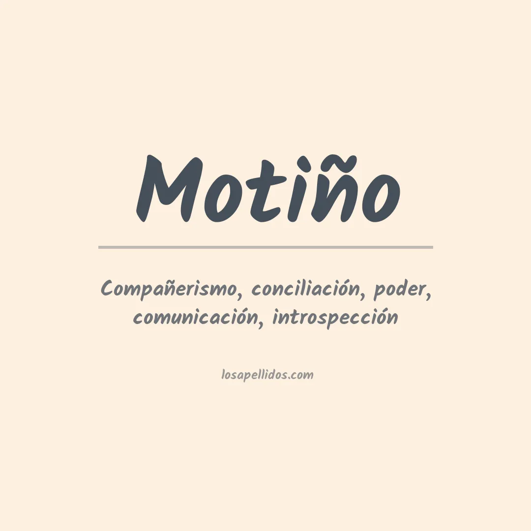 Apellido Motiño