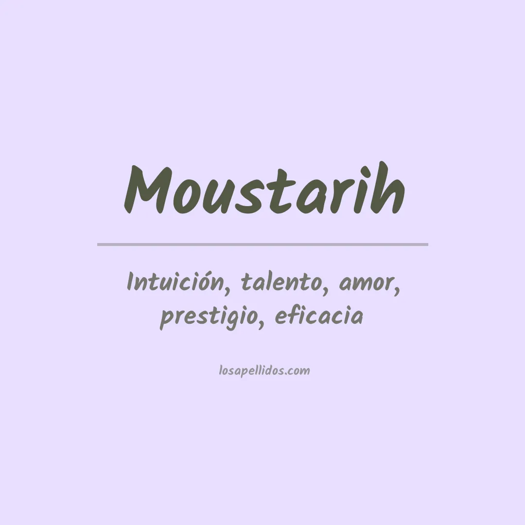 Apellido Moustarih