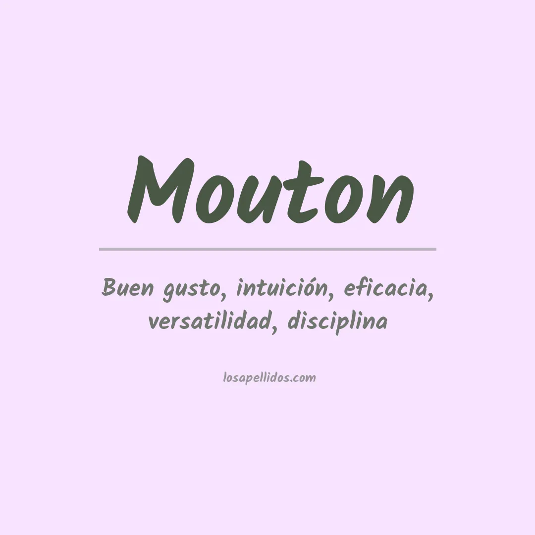 Apellido Mouton