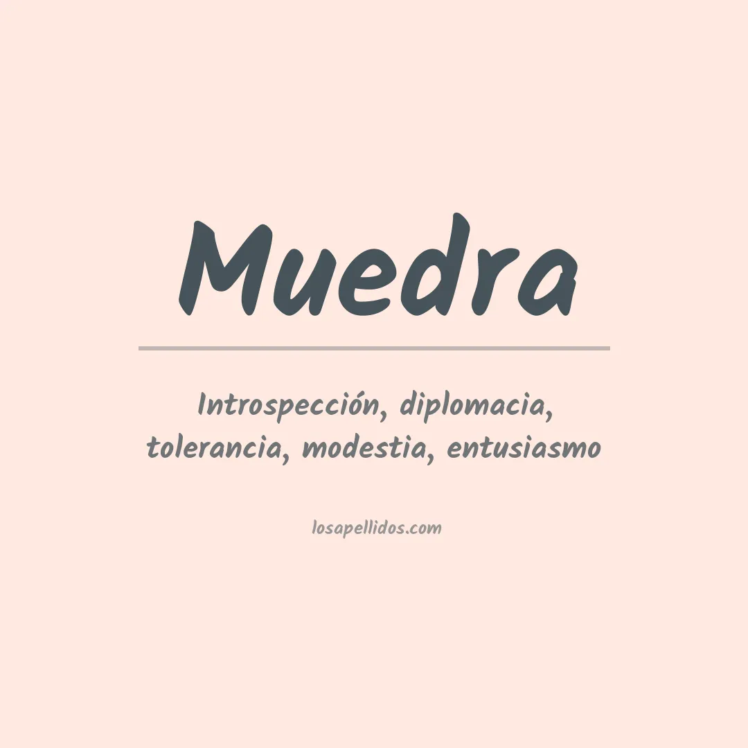 Significado del Apellido Muedra