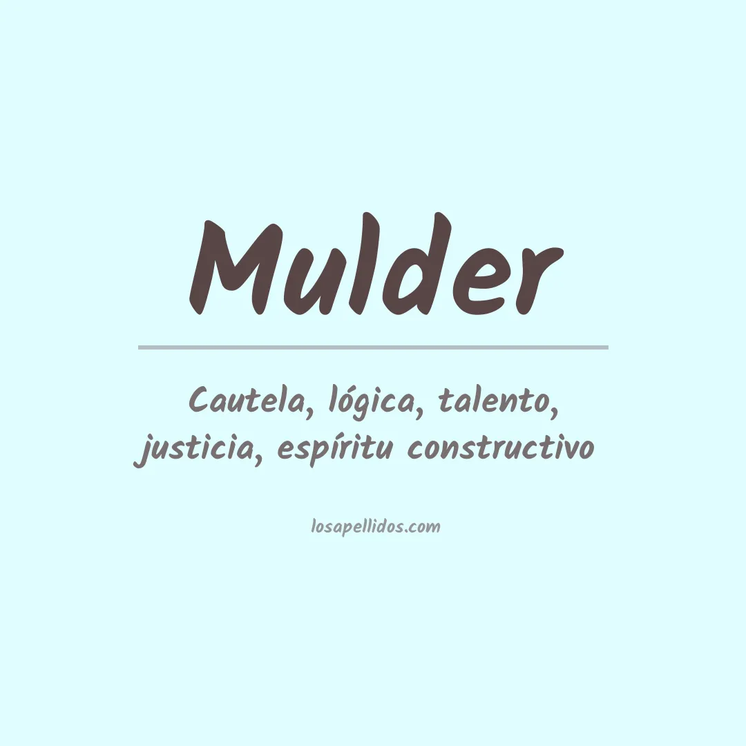 Apellido Mulder